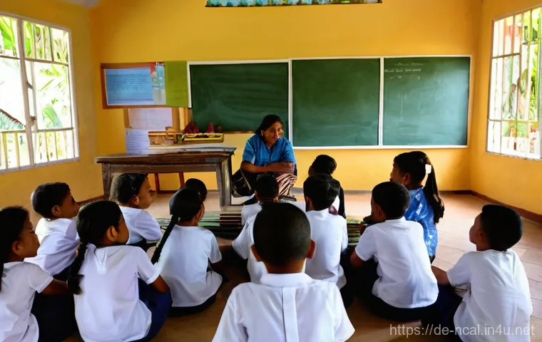 누벨칼레도니 언어 보존 노력 - **Prompt:** A vibrant and colorful depiction of the rich linguistic heritage of New Caledonia. The i...